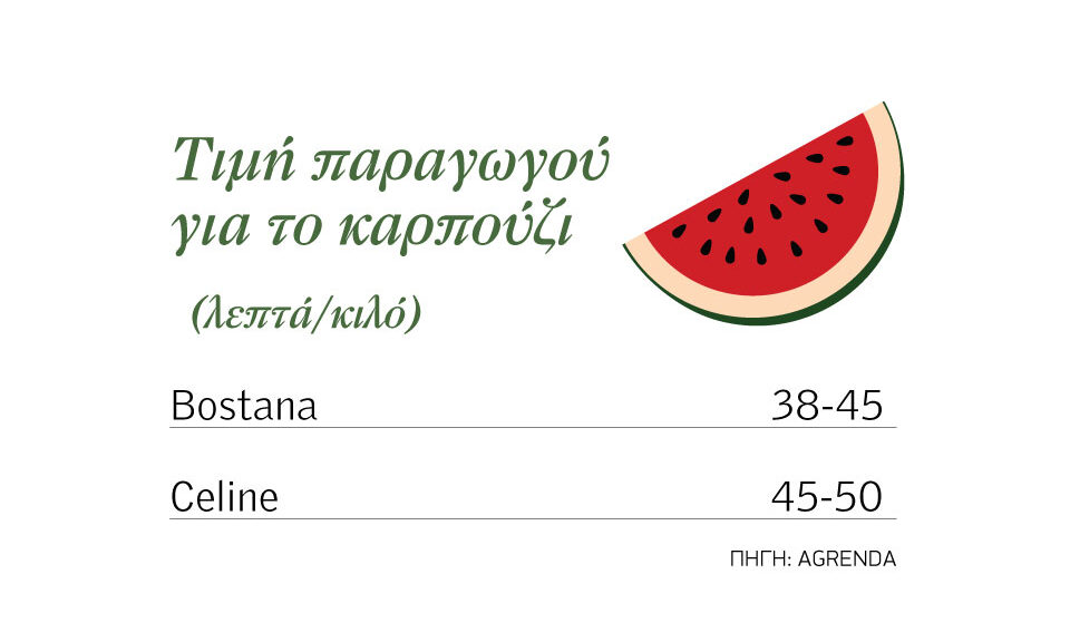 Έως και 50 λεπτά τα υπαίθρια καρπούζια στην Ηλεία
